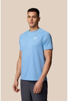 Castore Adapt Trainings T-Shirt Polyester Heren Zwart Activewear T-Shirts Lichtblauw - 2XL
