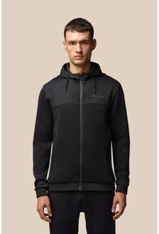 Castore Scuba Volledige Rits Hoody Polyester Heren Zwarte Hooded Sweatshirt - maat S