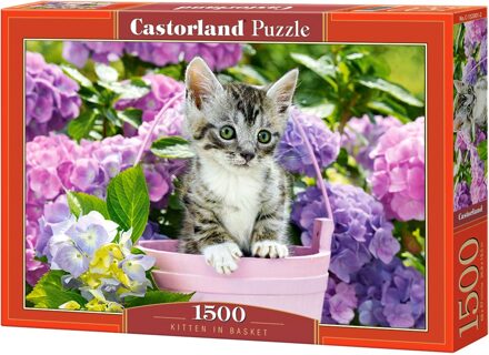 Castorland Kitten in Basket Puzzel (1500 stukjes)