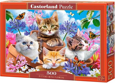 Castorland Kittens with Flowers Puzzel (500 stukjes)