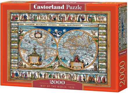 Castorland legpuzzel Map of the world 1639 2000 stukjes