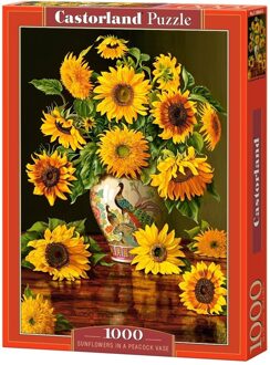 Castorland legpuzzel Sunflowers in a Peacock Vase 1000 stukjes