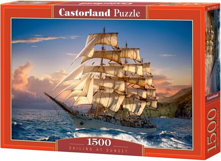 Castorland puzzel Zeilen bij zonsondergang - 1500 stukjes Multikleur