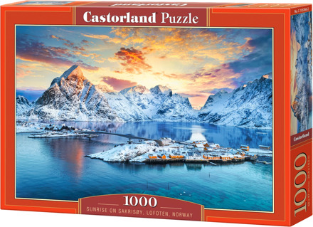 Castorland Sunrise on Sakrisoy Lofoten Norway Puzzel (1000 stukjes)