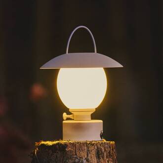 Castro LED accu-tafellantaarn IP44 beige zandbeige