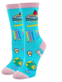 Casual Bedrukt Katoen Spandex Kousen School Sport Sokken Kleding & Accessoires