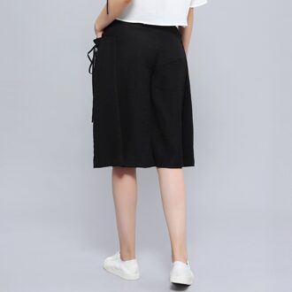 Casual brede been capri -broek - maat Zwart