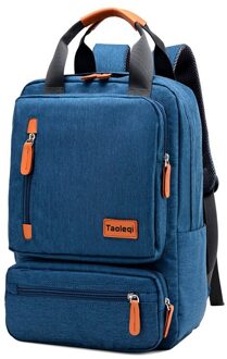 Casual Business 15.6-Inch Laptop Rugzak Man Luxe Tas Voor Mannen Anti-Diefstal Computer Rugzakken reistassen Blauw