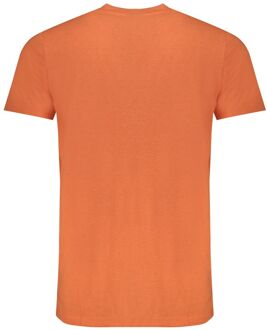 Casual Crew Neck Korte Mouwen T-shirt Koraal - 2XL