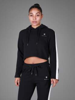 Casual Cropped Hoodie - maat S Zwart