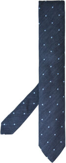 Casual Dot Heren Navy Stropdassen Blauw - One Size