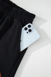 Casual Fleece Korte Broeken Met Zakken Zwart