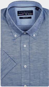 Casual hemd korte mouw korte mouw shirt regular fit 316670/60 Blauw