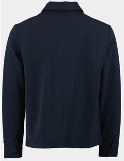 Casual hemd lange mouw bari zipper shirt jacket 24314ba10/290 navy - maat XXL Blauw