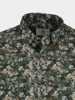 Casual hemd lange mouw green leaves 28402/v03 Groen - XXL