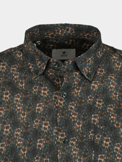 Casual hemd lange mouw grey with flowers 26413/v01 Grijs - XXL