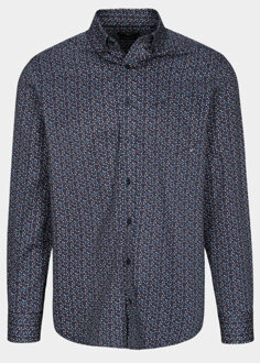 Casual hemd lange mouw hemd, 1/1 arm 214008294/644 Blauw