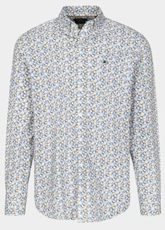 Casual hemd lange mouw hemd, 1/1 arm 214008297/645 Blauw - XXL