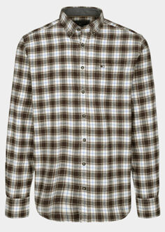 Casual hemd lange mouw hemd, 1/1 arm 214008308/701 - maat XXL Bruin