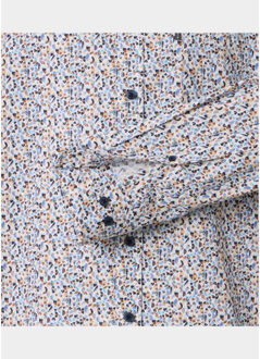 Casual hemd lange mouw kent casual fit 126130030/600 Beige