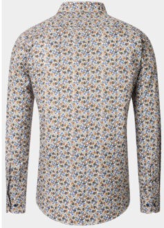 Casual hemd lange mouw kent casual fit 454484300/100 Blauw - XL