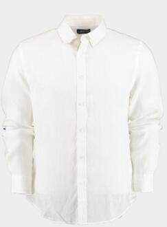 Casual hemd lange mouw linnen shirt slim fit 9435900/100 Print / Multi