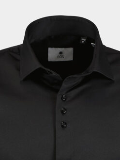 Casual hemd lange mouw napoli/black Zwart - XXL