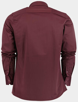 Casual hemd lange mouw napoli/oxblood Rood
