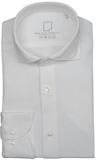Casual hemd lange mouw seymour knitted pique shirt w 00007se78/100 white - XL