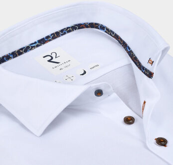 Casual hemd lange mouw solid dobby knitted 130.wsp.001/004 Wit - 41 (L)