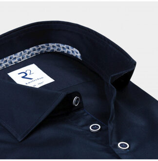 Casual hemd lange mouw widespread nos.twill.003/000010 Blauw - 46 (XXL)