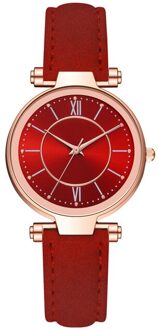 Casual Horloges Vrouwen Mannen Klassieke Quartz Rvs Polshorloge Armband Horloges Zwart Wit Dial Case Rood