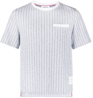 Casual Katoenen T-shirt Thom Browne , Multicolor , Heren - L,M
