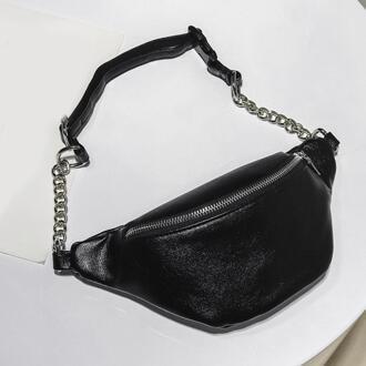 Casual Keten Lychee Lederen Fanny Pack Heuptas Toevallige Waterdichte Antidiefstal Vrouwen Wandelen Winkelen Band riem multifunctionele Tas zwart