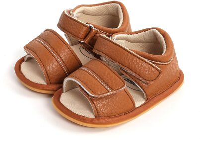 Casual Kinderen Leren Schoenen Baby Jongens Meisjes Kleding Sandalen Zachte Non-Slip Rubberen Zool Prewalker Platte Wandelschoenen bruin / 6-12 Months