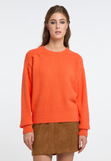 Casual Knit Sweater gaya Oranje