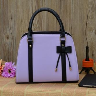 Casual lederen Vrouwelijke handtas strik schoudertas crossbody tassen voor vrouwen messenger bag Lady bolsa feminina Paars