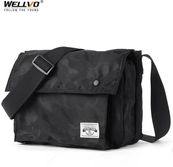 Casual Men's Camouflage Messenger Bag Waterproof Crossbody Shoulder Bags Men's Office Business Flap Bag Large Schoolbag XA38C