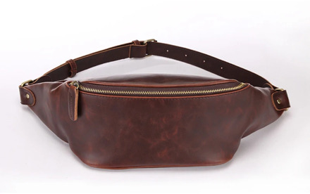 Casual Men's Waist Bags Unisex Waterproof PU Leather Waist Pack Large Capacity Travel Man Chest Bag Handy Fanny Pack Banana Male