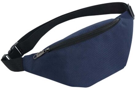 Casual Outdoor Taille Tas Vrouwen Belt Bag Outdoor Sport Borst Tassen Streetwear Handtas Eenvoudige Borst Tassen Voor Vrouwen # LR3 donker blauw