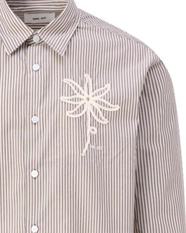 Casual overhemd Bruin - XL