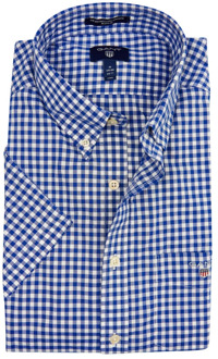 Casual overhemd korte mouw blauw Gant , Blue , Heren - L,M