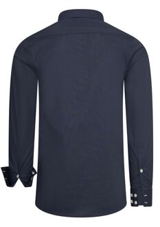 Casual overhemd met dubbele knoopsluiting Donkergrijs - 3XL