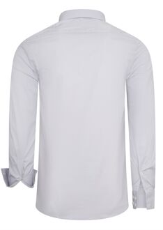 Casual overhemd met dubbele knoopsluiting Grijs - XL