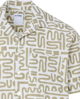 casual overhemd met korte mouwen alberto Groen - L