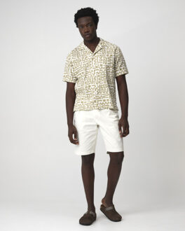 casual overhemd met korte mouwen alberto - maat XXXL Groen