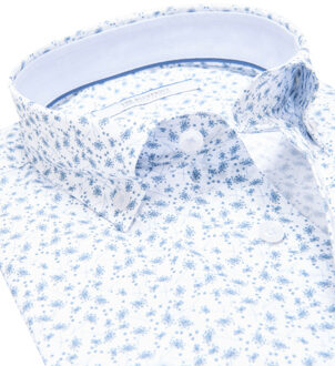 Casual overhemd met lange mouwen Blauw - XXL