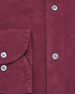 Casual overhemd met lange mouwen - maat 37 (S) Rood