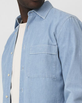 casual overhemd met lange mouwen rix Lichtblauw - XXXL