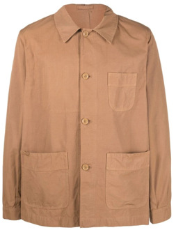 Casual overhemd Paltò , Brown , Heren - M
